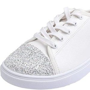(1548) FEVERSOLE Women's Fashion Dress Sneakers Party Bling Casual Flats Size 9